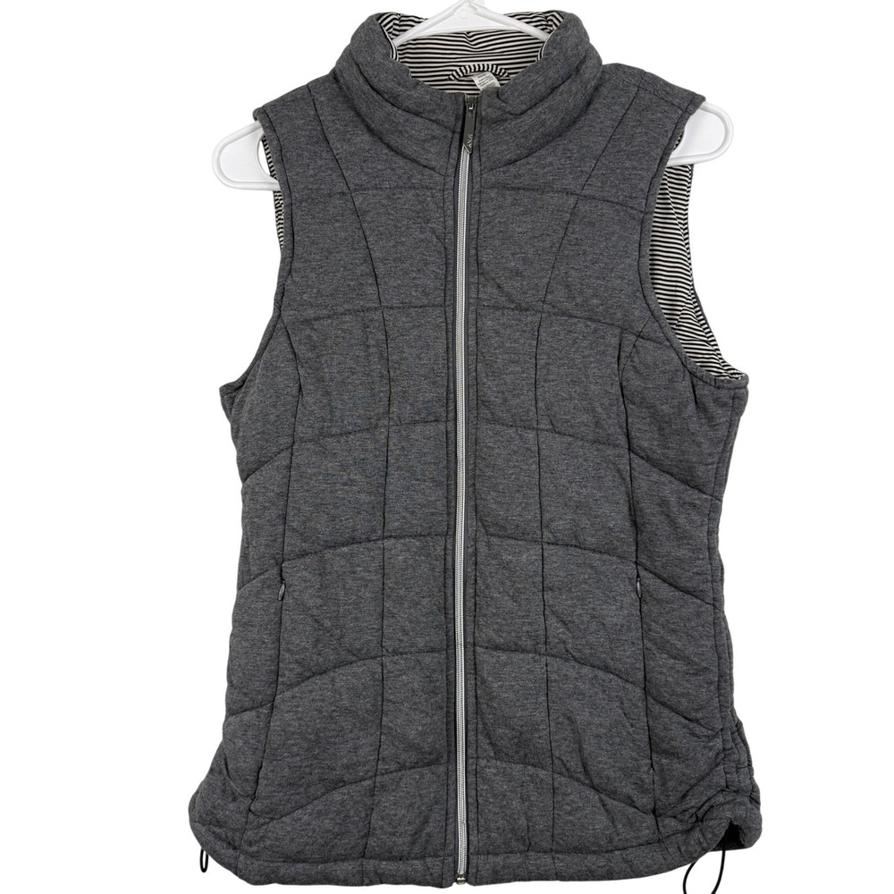 Marc New York Performance Quilted Vest Womens Medium Gray Puffer Mock‎ Neck MNY